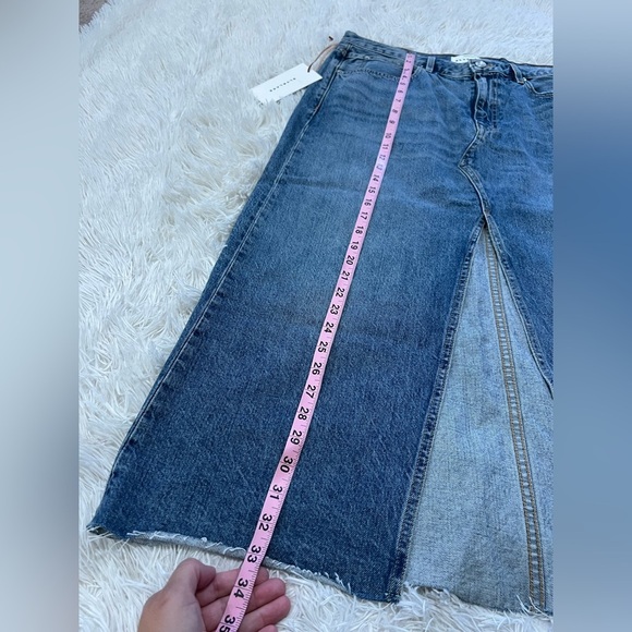SLVRLAKE Cotton Denim Midi Skirt - Size 32 US 14 - NWT - Picture 5 of 7